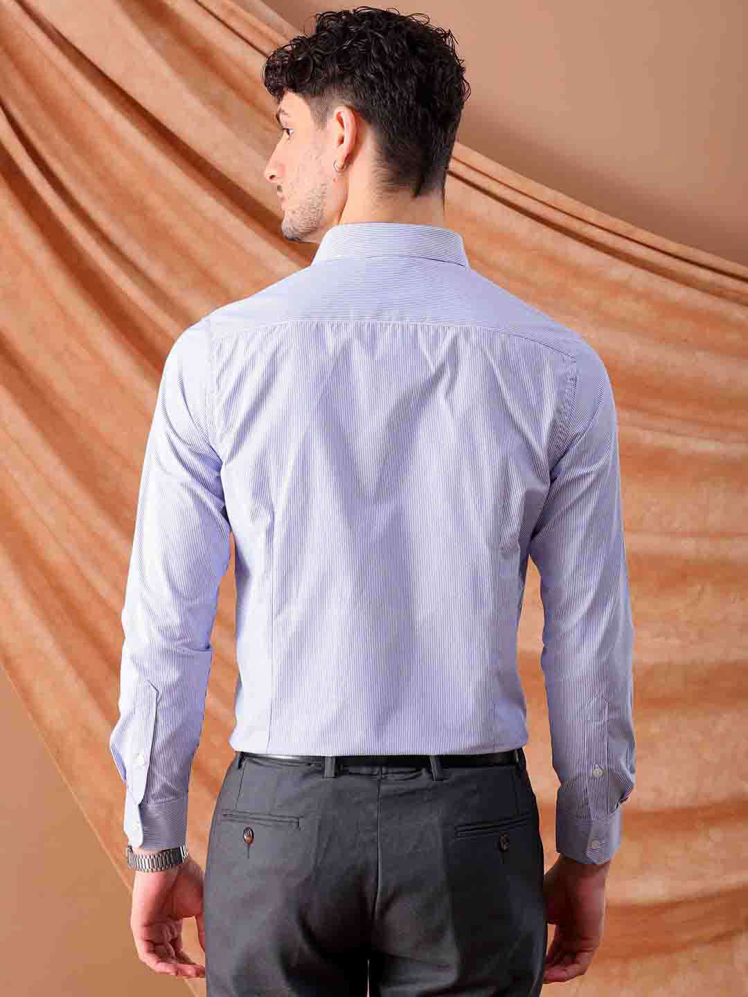 Shop Men's Striped Slim Fit Shirt Online.