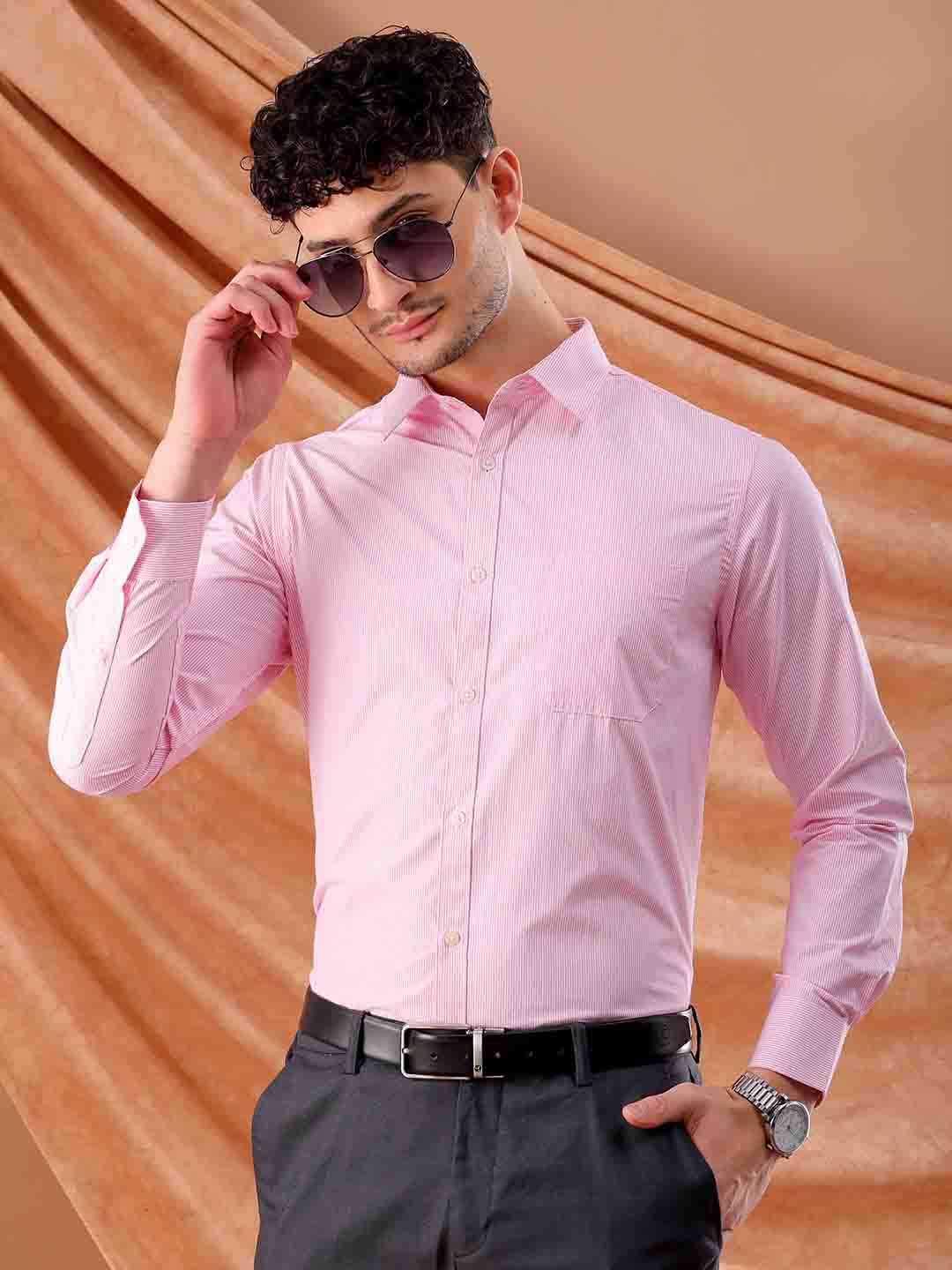 Shop Men's Striped Slim Fit Shirt Online.