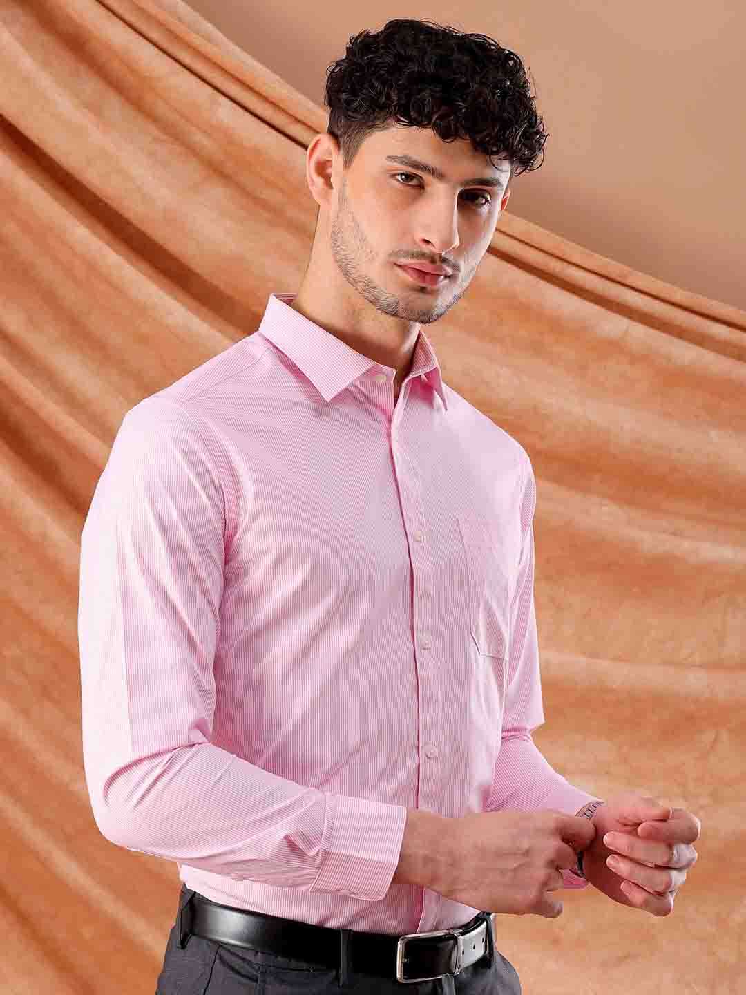 Shop Men's Striped Slim Fit Shirt Online.