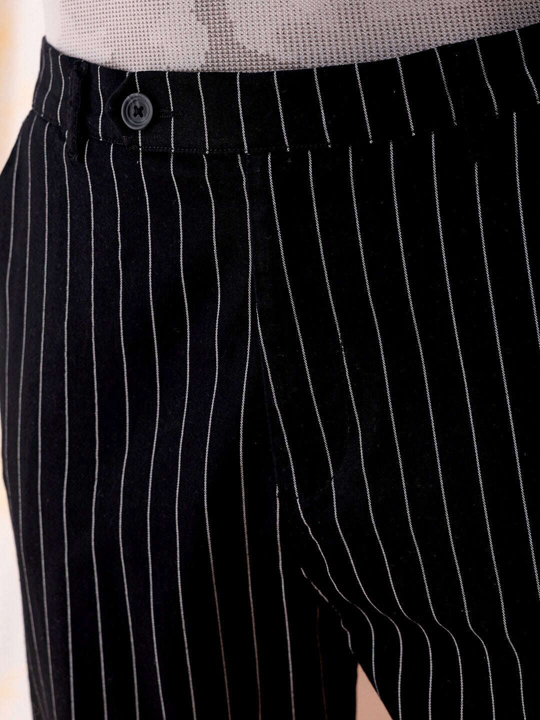 Shop Men Vertical Stripes Trouser Online.