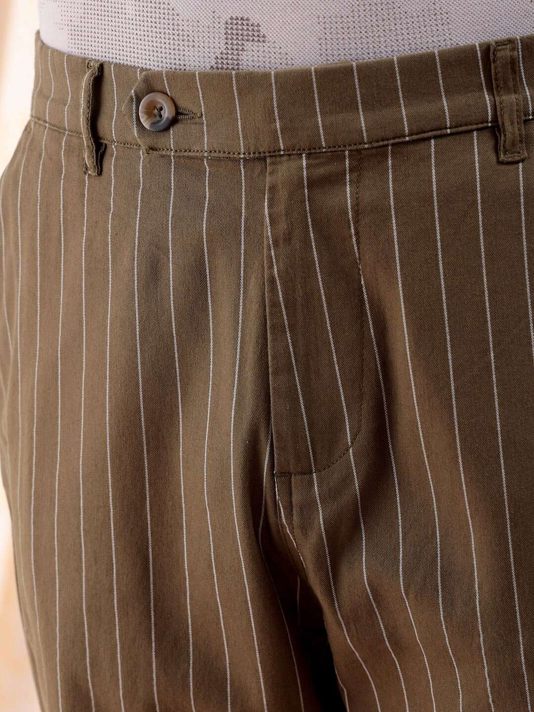 Shop Men Vertical Stripes Trouser Online.