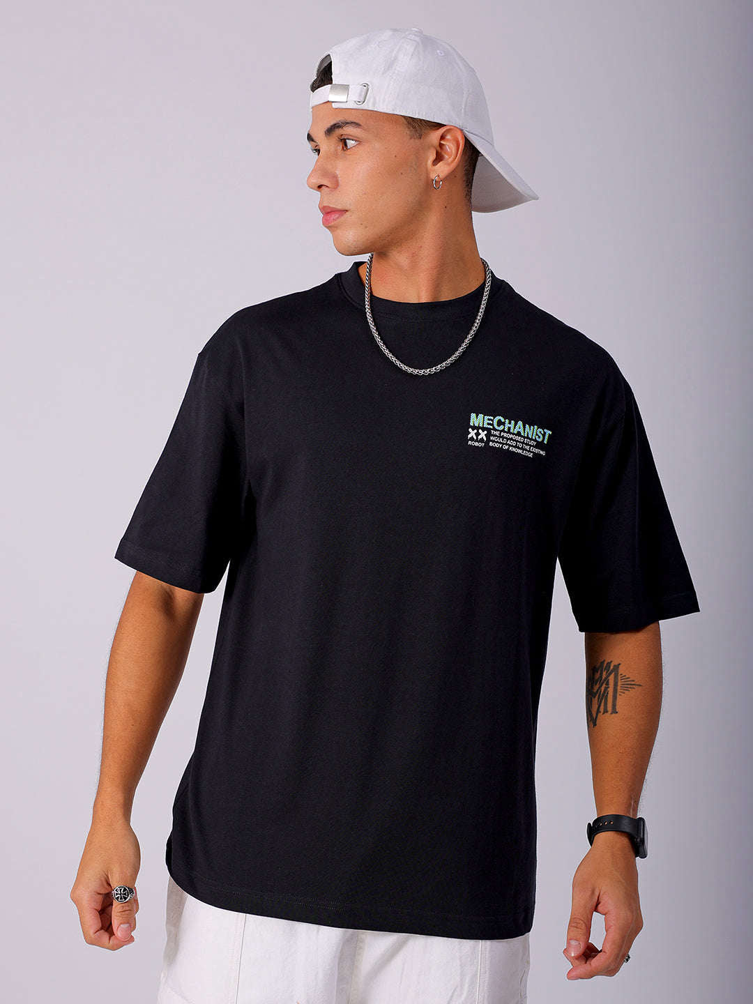 Shop Men's Back Printed Oversized T-Shirt Online.