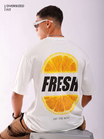Shop Men's Back Printed Oversized T-Shirt Online.