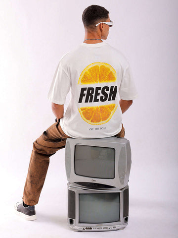 Shop Men's Back Printed Oversized T-Shirt Online.