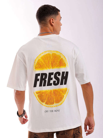 Shop Men's Back Printed Oversized T-Shirt Online.