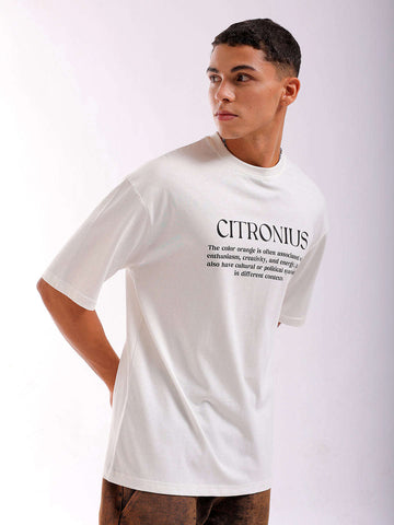 Shop Men's Back Printed Oversized T-Shirt Online.