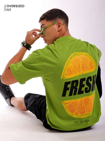 Shop Men's Back Printed Oversized T-Shirt Online.