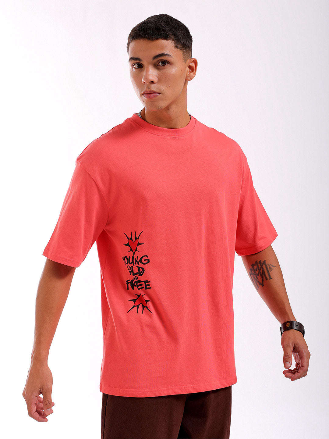 Shop Men's Back Printed Oversized T-Shirt Online.