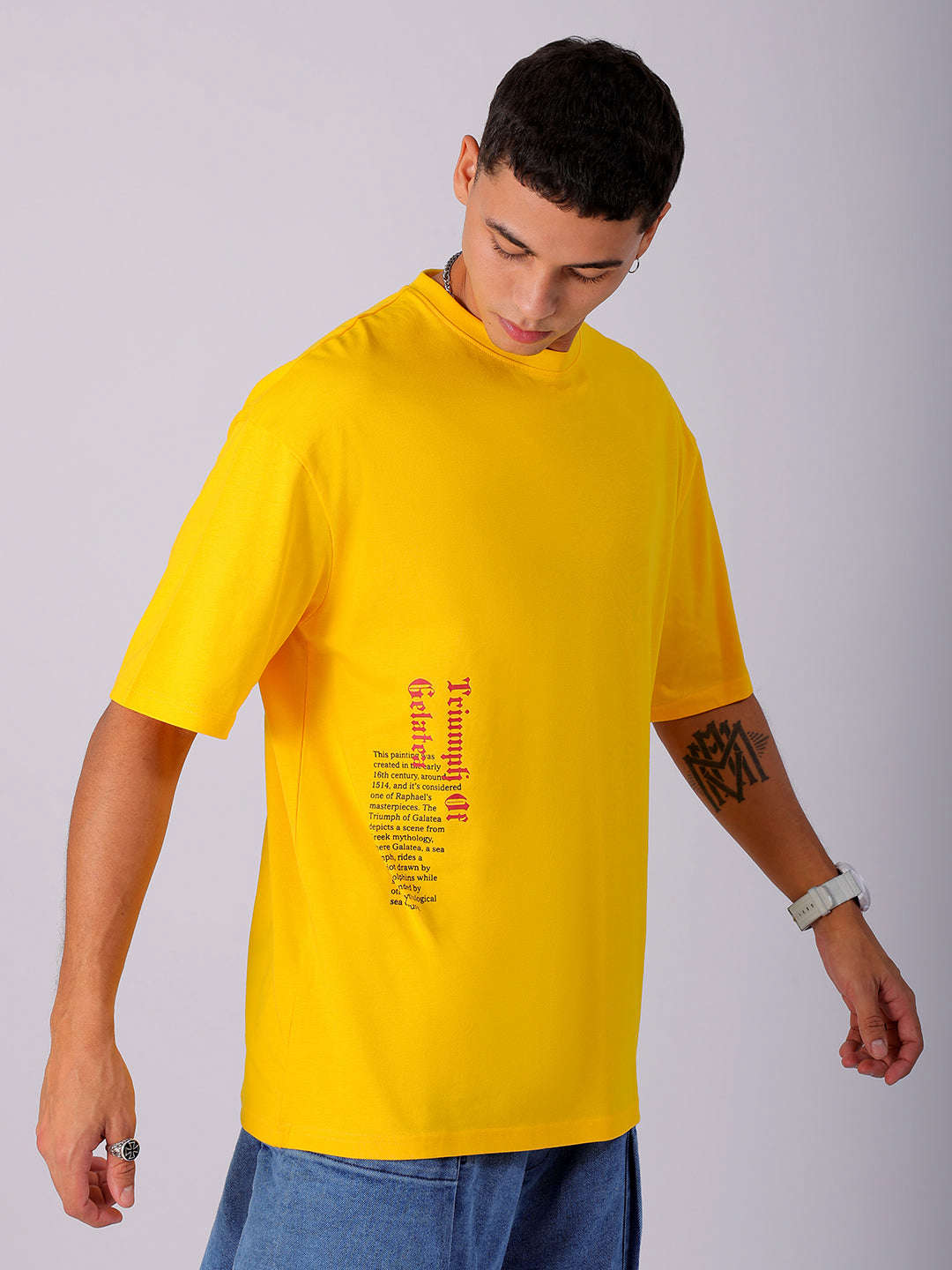 Shop Men's Back Printed Oversized T-Shirt Online.