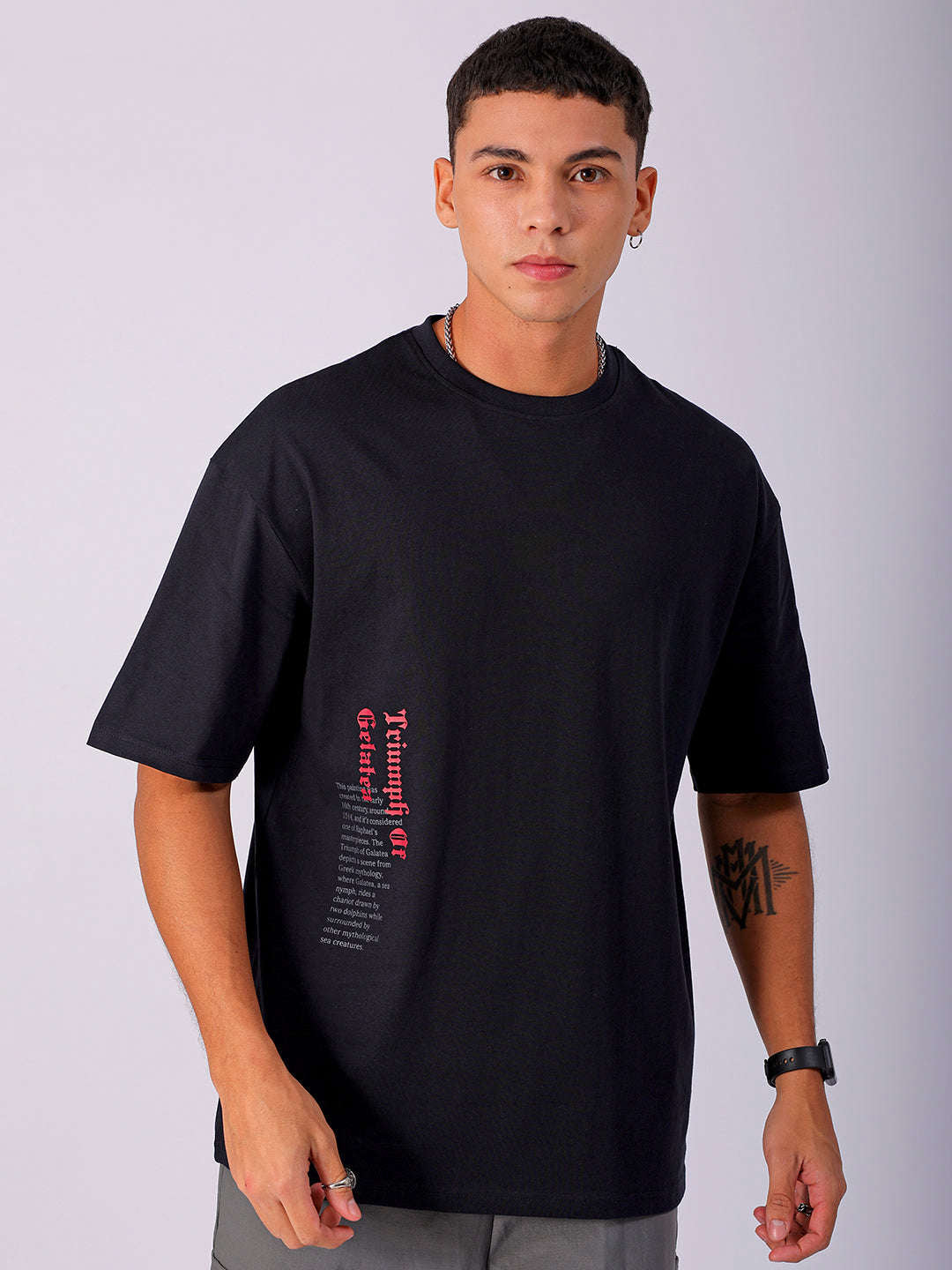 Shop Men's Back Printed Oversized T-Shirt Online.