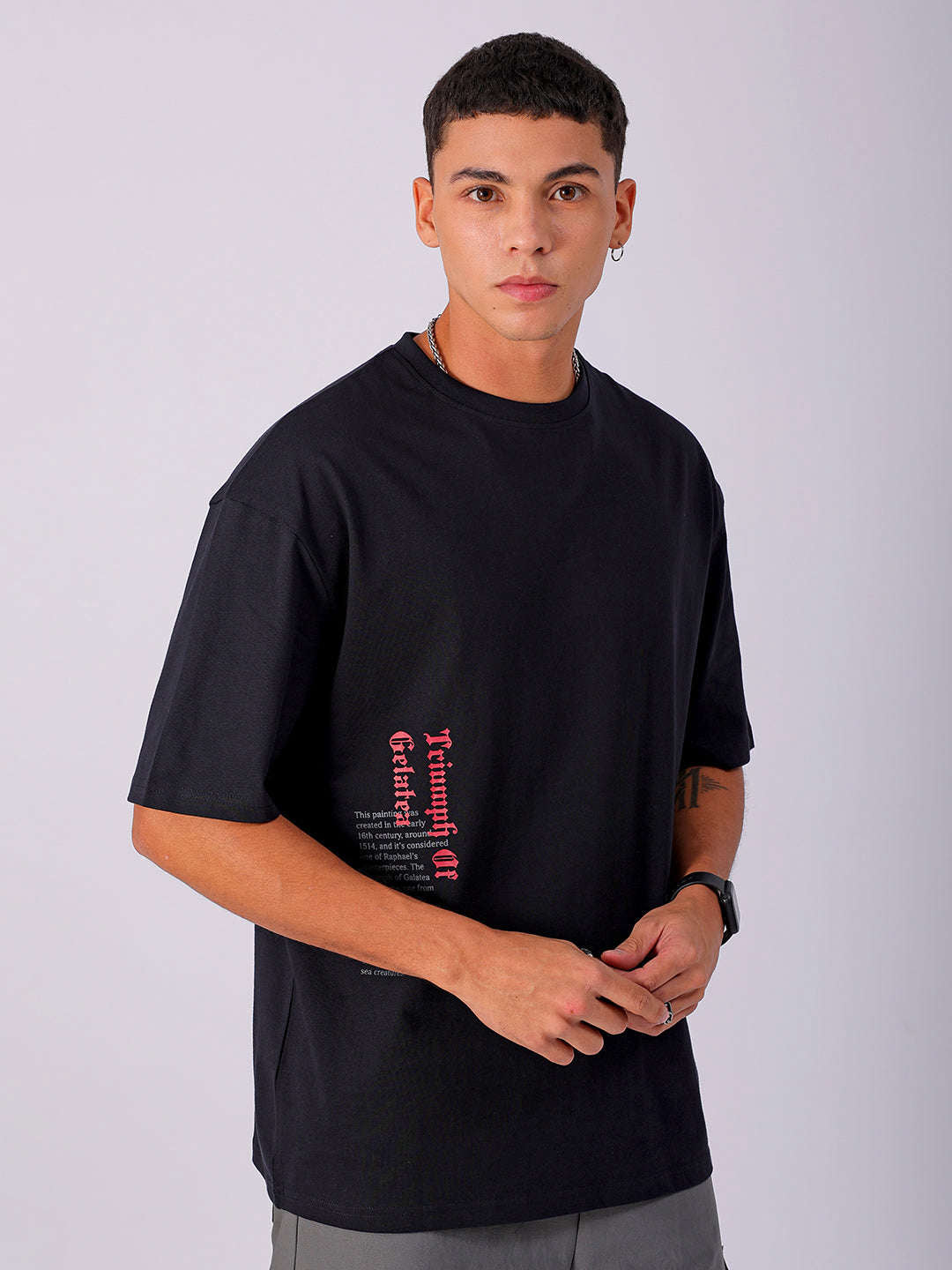 Shop Men's Back Printed Oversized T-Shirt Online.