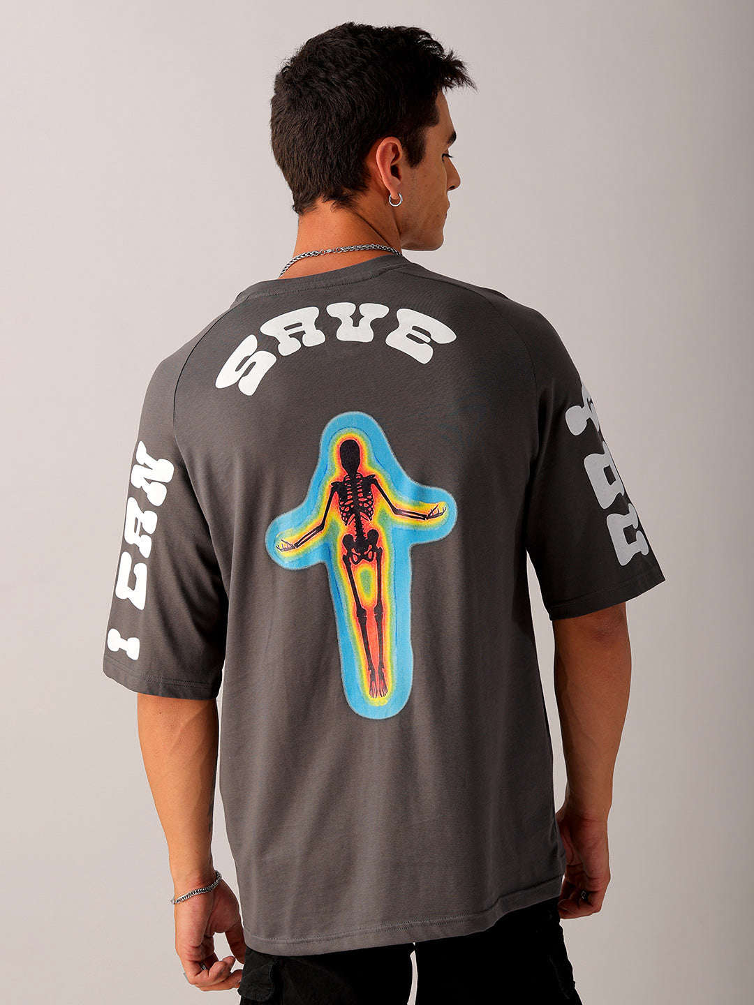 Shop Men's Back Printed Oversized T-Shirt Online.