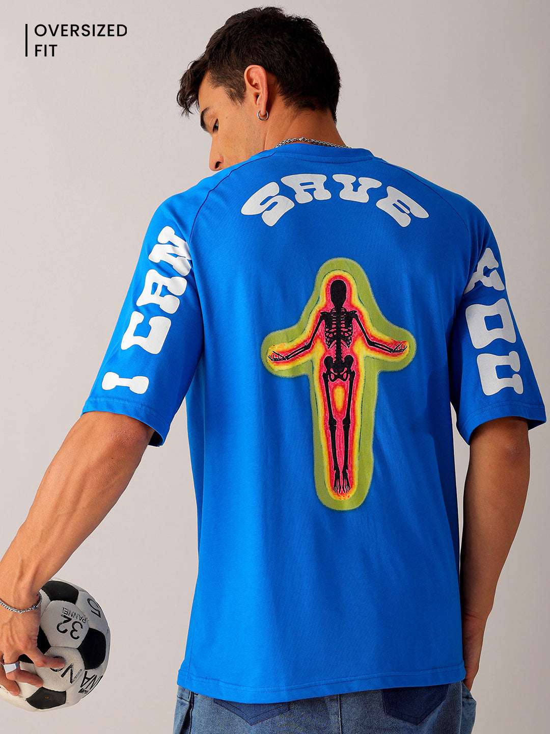 Shop Men's Back Printed Oversized T-Shirt Online.