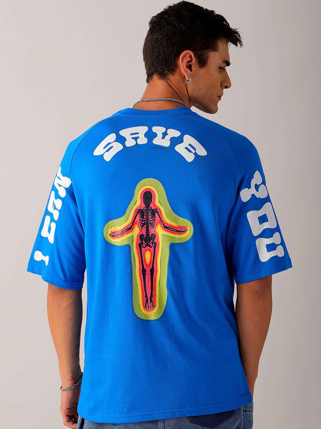 Shop Men's Back Printed Oversized T-Shirt Online.