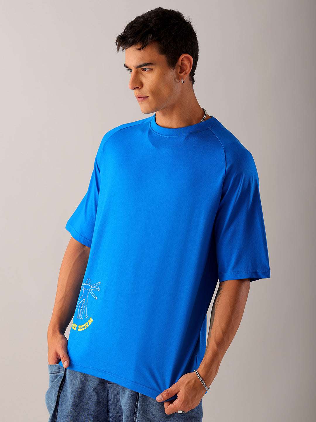 Shop Men's Back Printed Oversized T-Shirt Online.