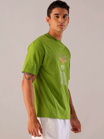 Shop Men's Back Printed Oversized T-Shirt Online.