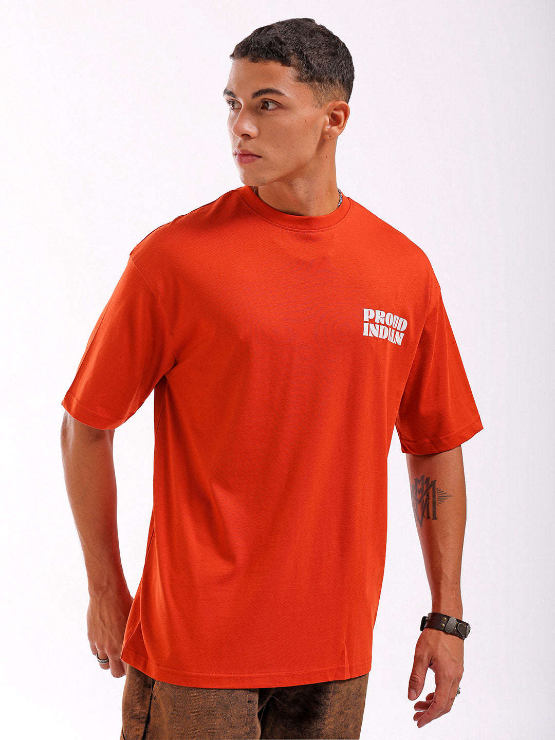 Shop Men's Back Printed Oversized T-Shirt Online.