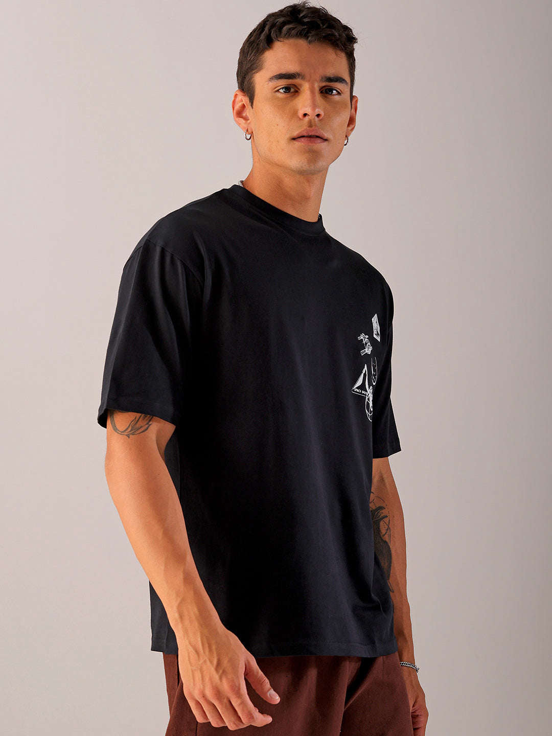 Shop Men's Back Printed Oversized T-Shirt Online.