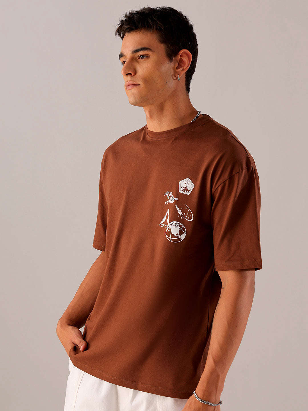 Shop Men's Back Printed Oversized T-Shirt Online.