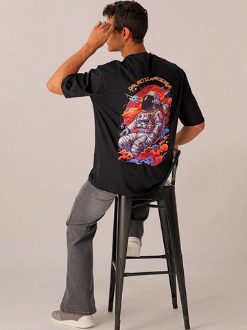 Shop Men's Back Printed Oversized T-Shirt Online.