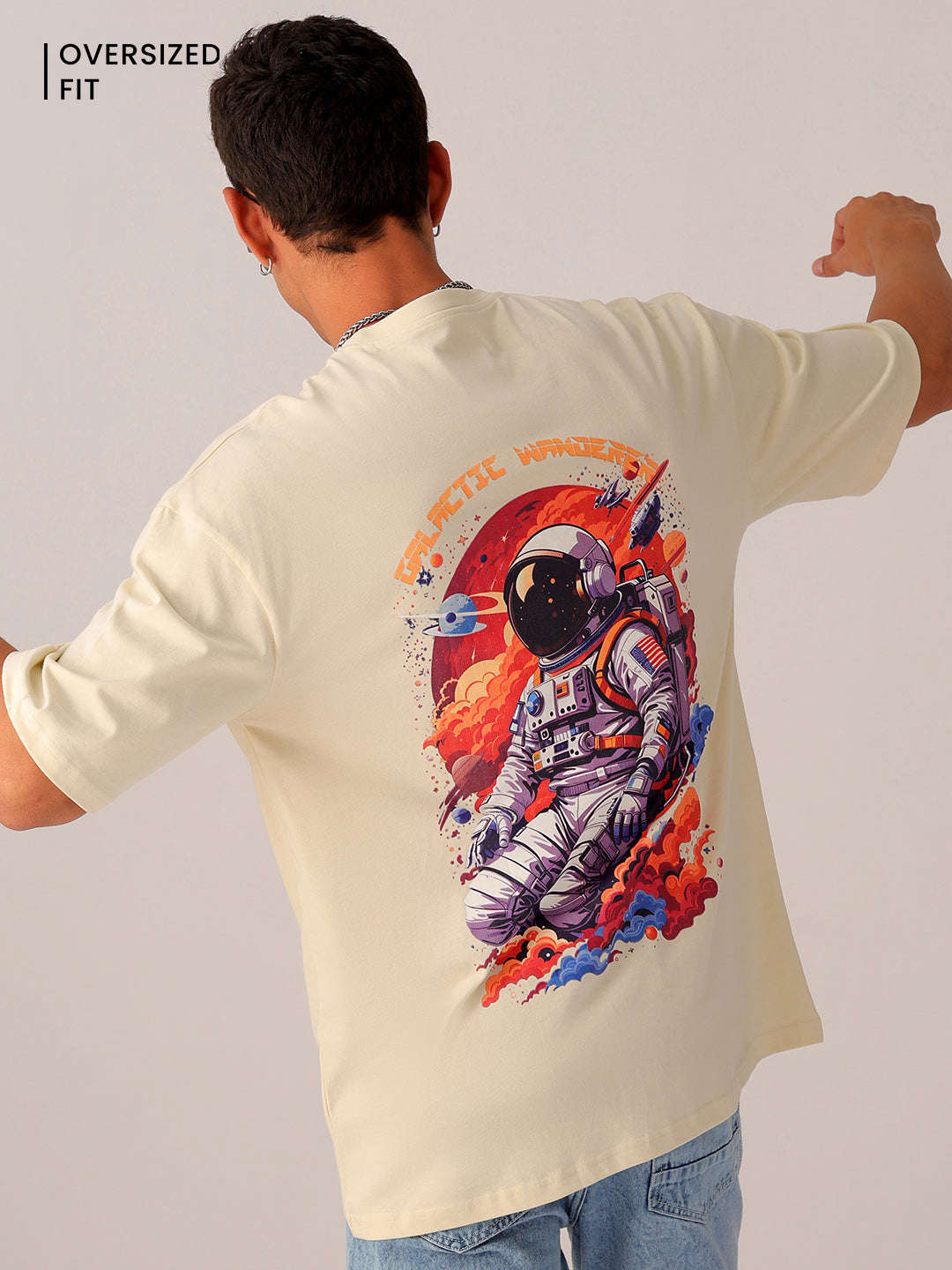 Shop Men's Back Printed Oversized T-Shirt Online.