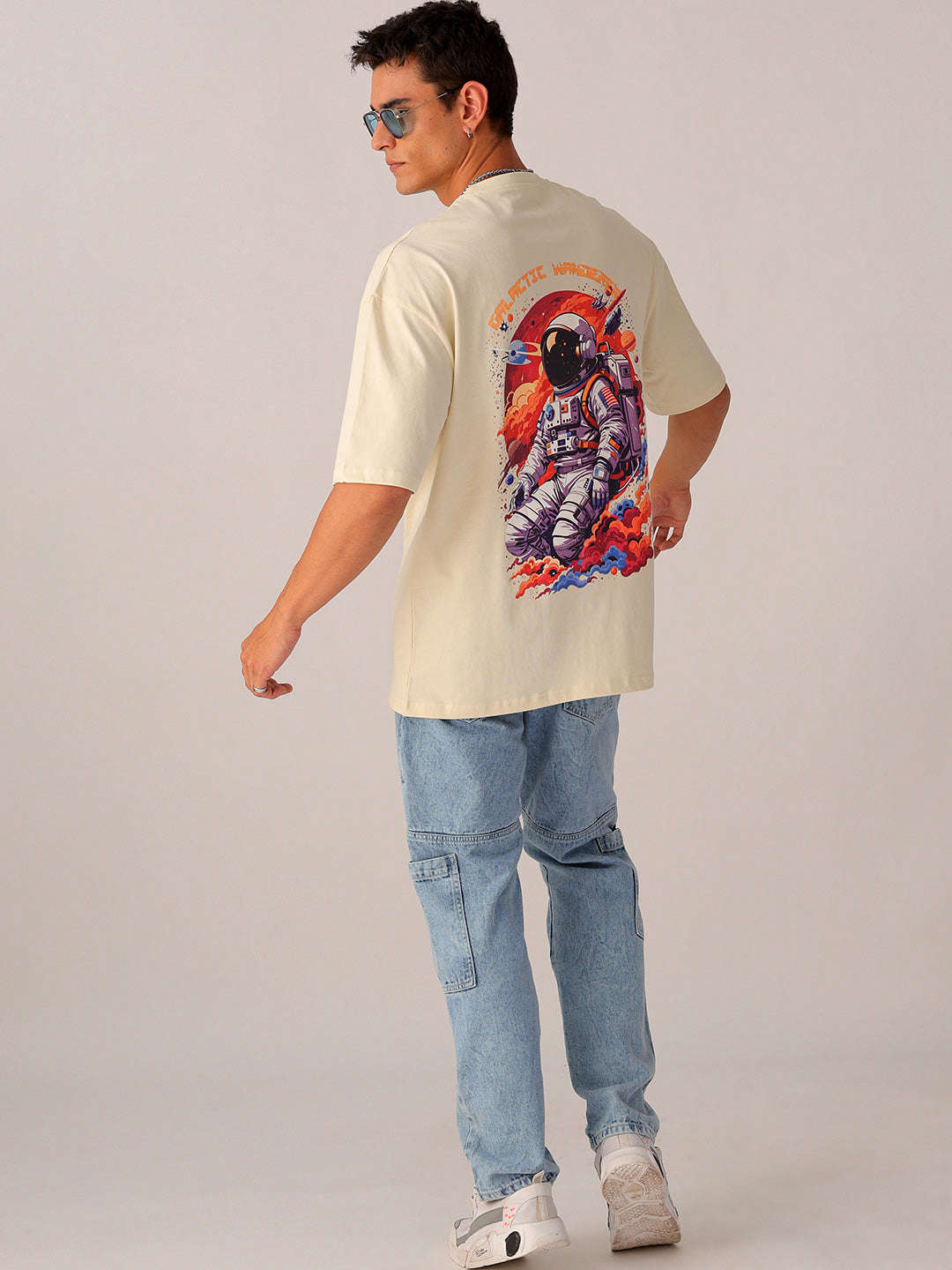 Shop Men's Back Printed Oversized T-Shirt Online.