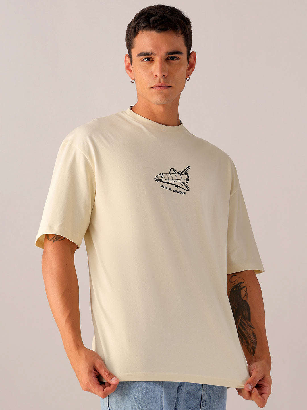 Shop Men's Back Printed Oversized T-Shirt Online.