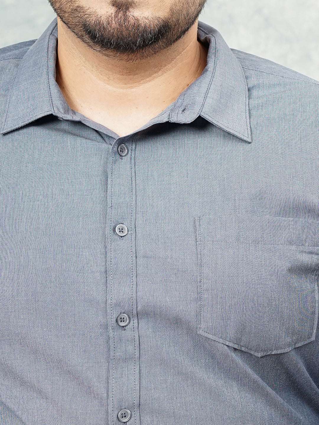 Shop Men's Charcoal Plus Size Solid Formal Shirt Online.