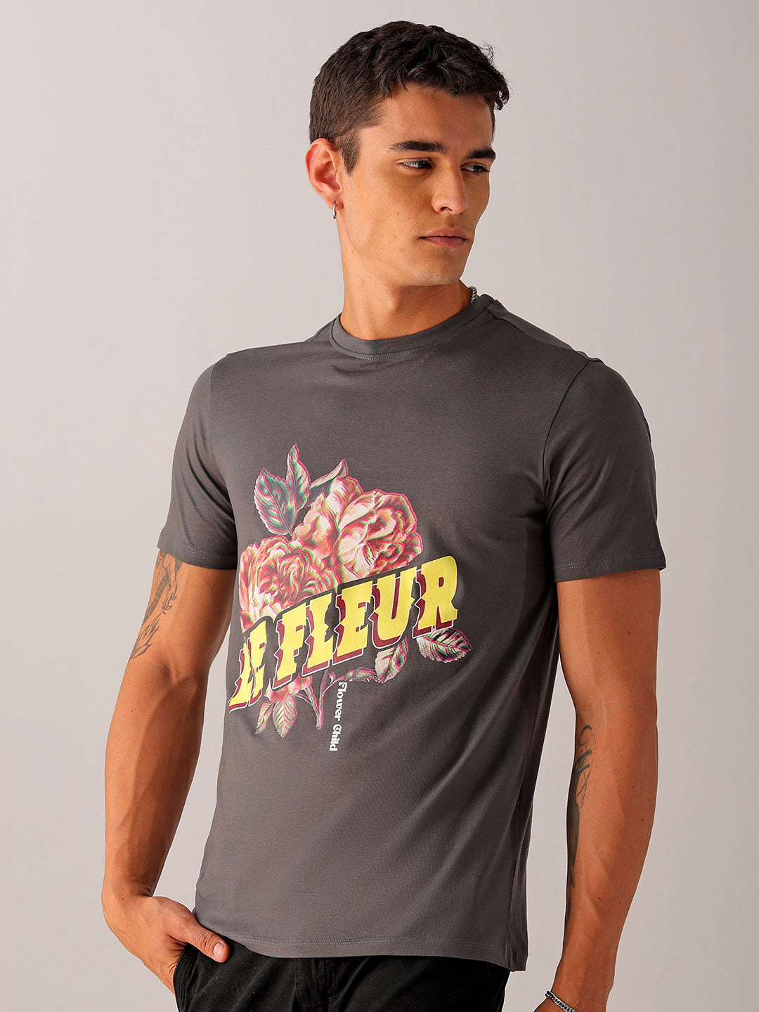 Shop Men's Graphic Printed Slim Fit T-Shirt Online.