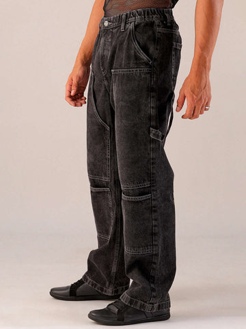 Shop Men's Patched G365 Relaxed Jeans Online.