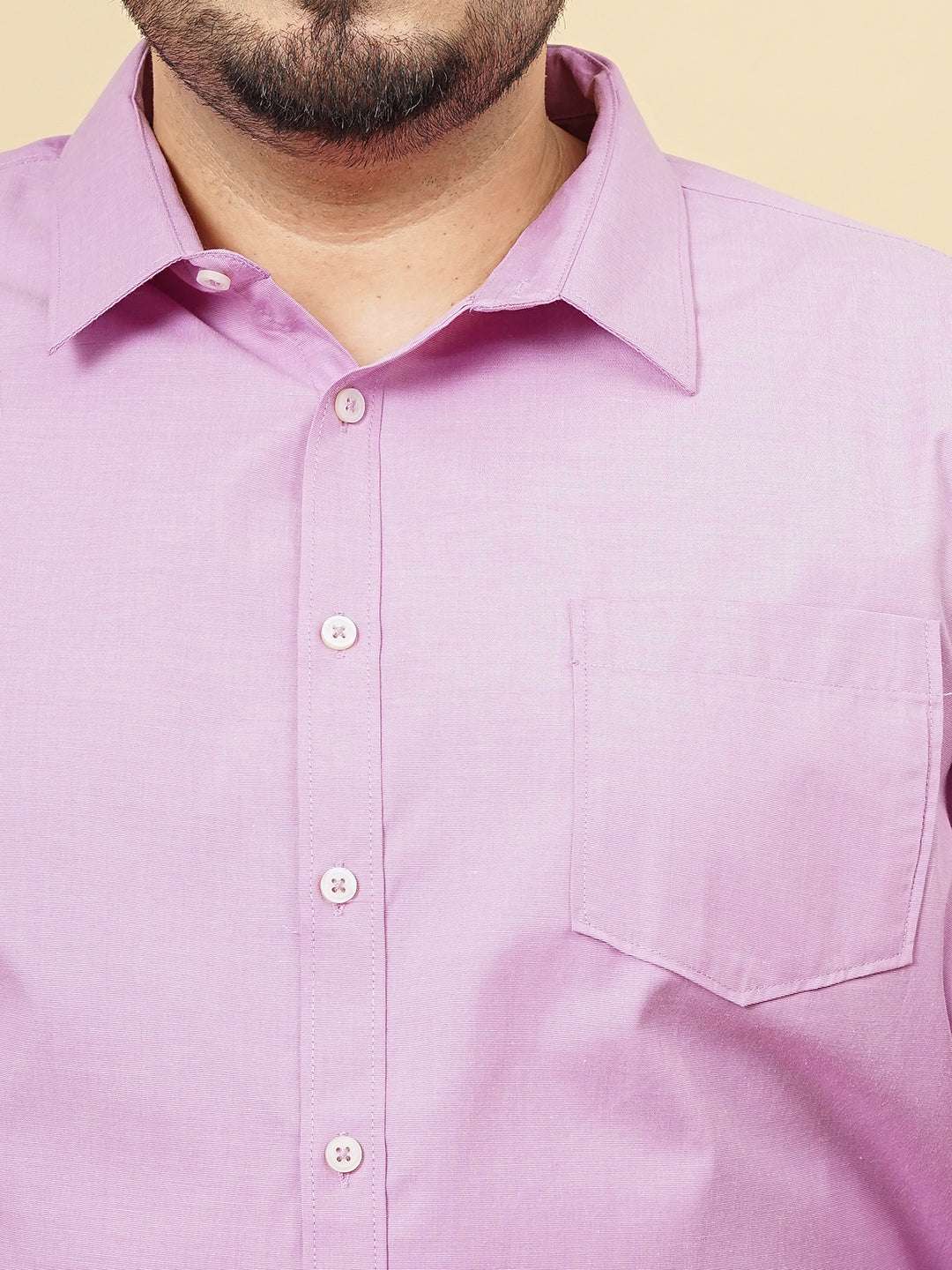 Shop Men's Purple Plus Size Solid Formal Shirt Online.