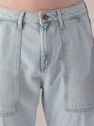 Shop Men's Solid Dad Fit Jeans Online.
