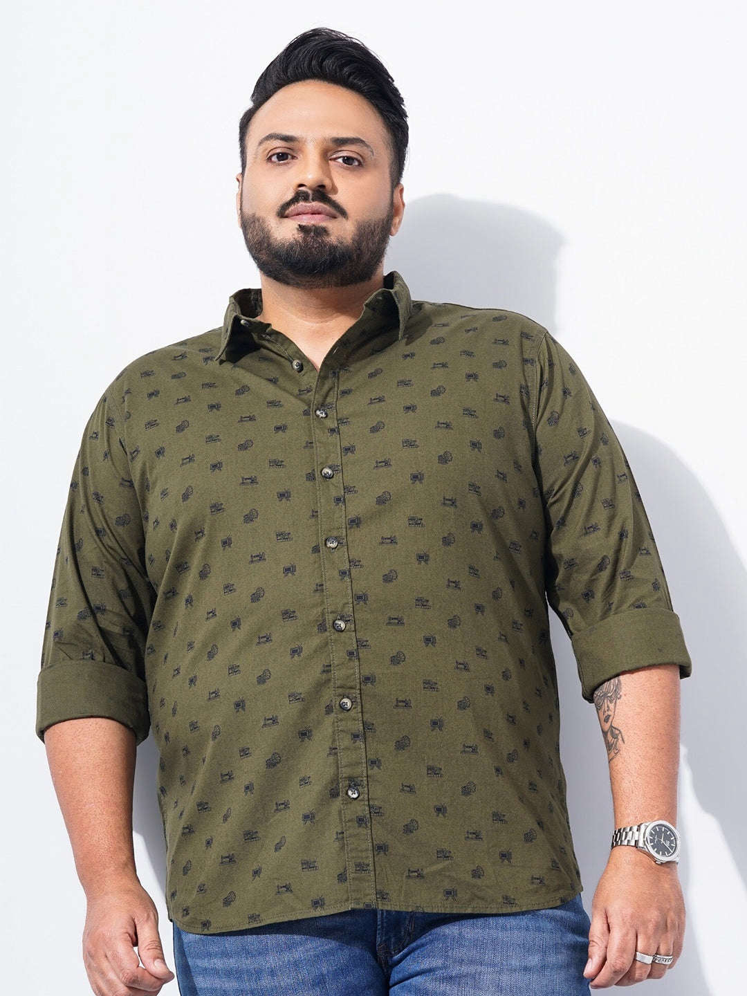 Shop Men Plus Size Printed Shirt Online.