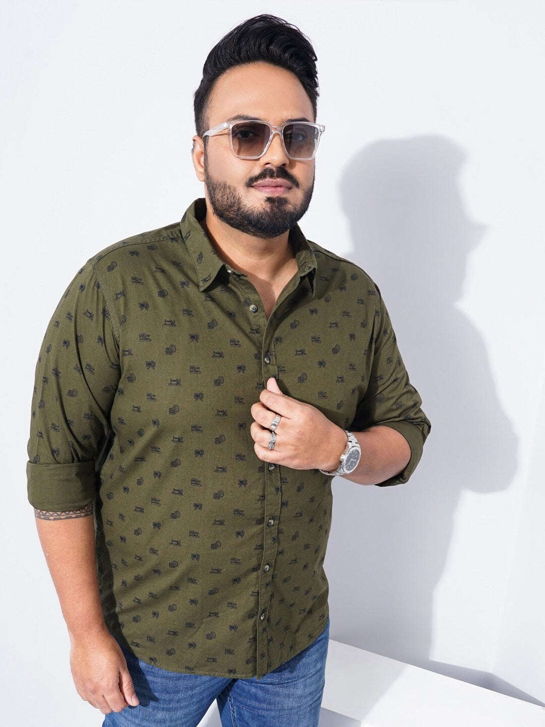 Shop Men Plus Size Printed Shirt Online.