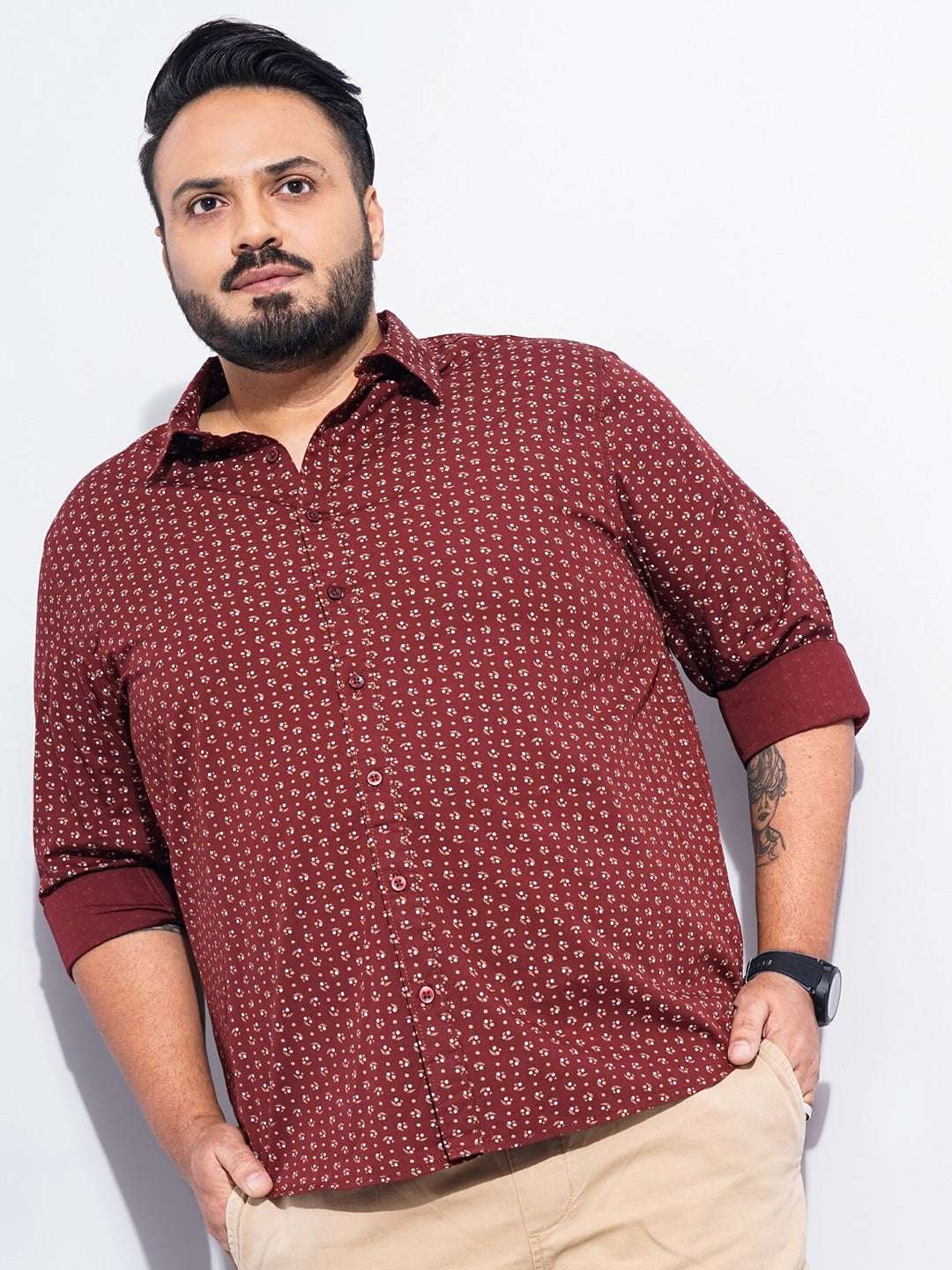 Shop Men Plus Size Printed Shirt Online.