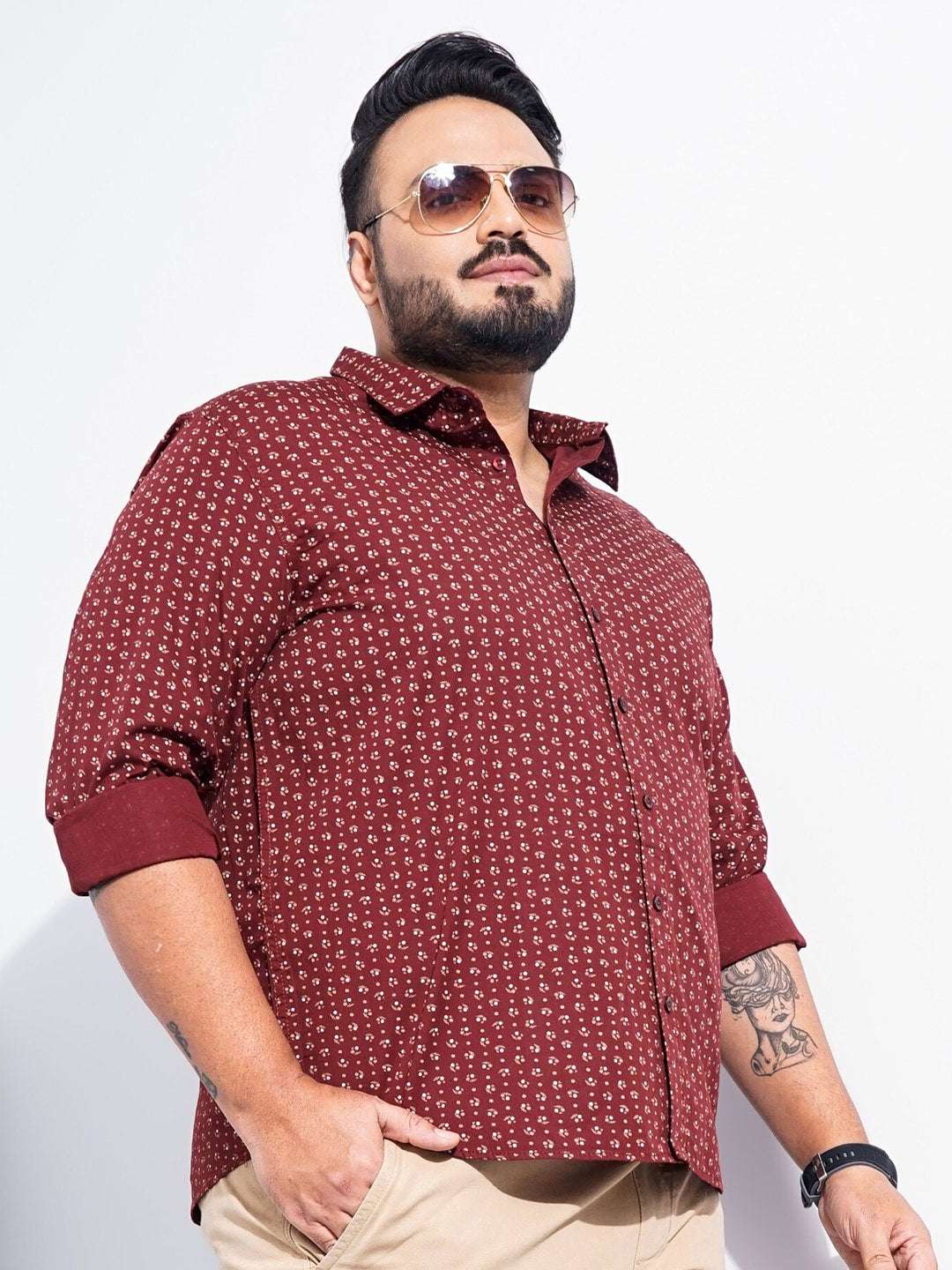 Shop Men Plus Size Printed Shirt Online.