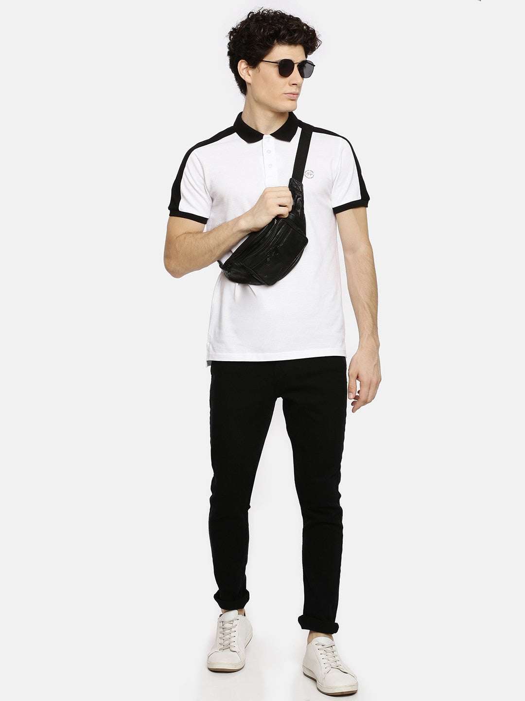 Shop Men Colourblocked TShirt Online.