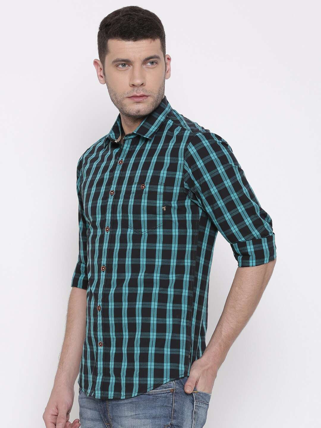 Shop Men Checked Shirt Online.