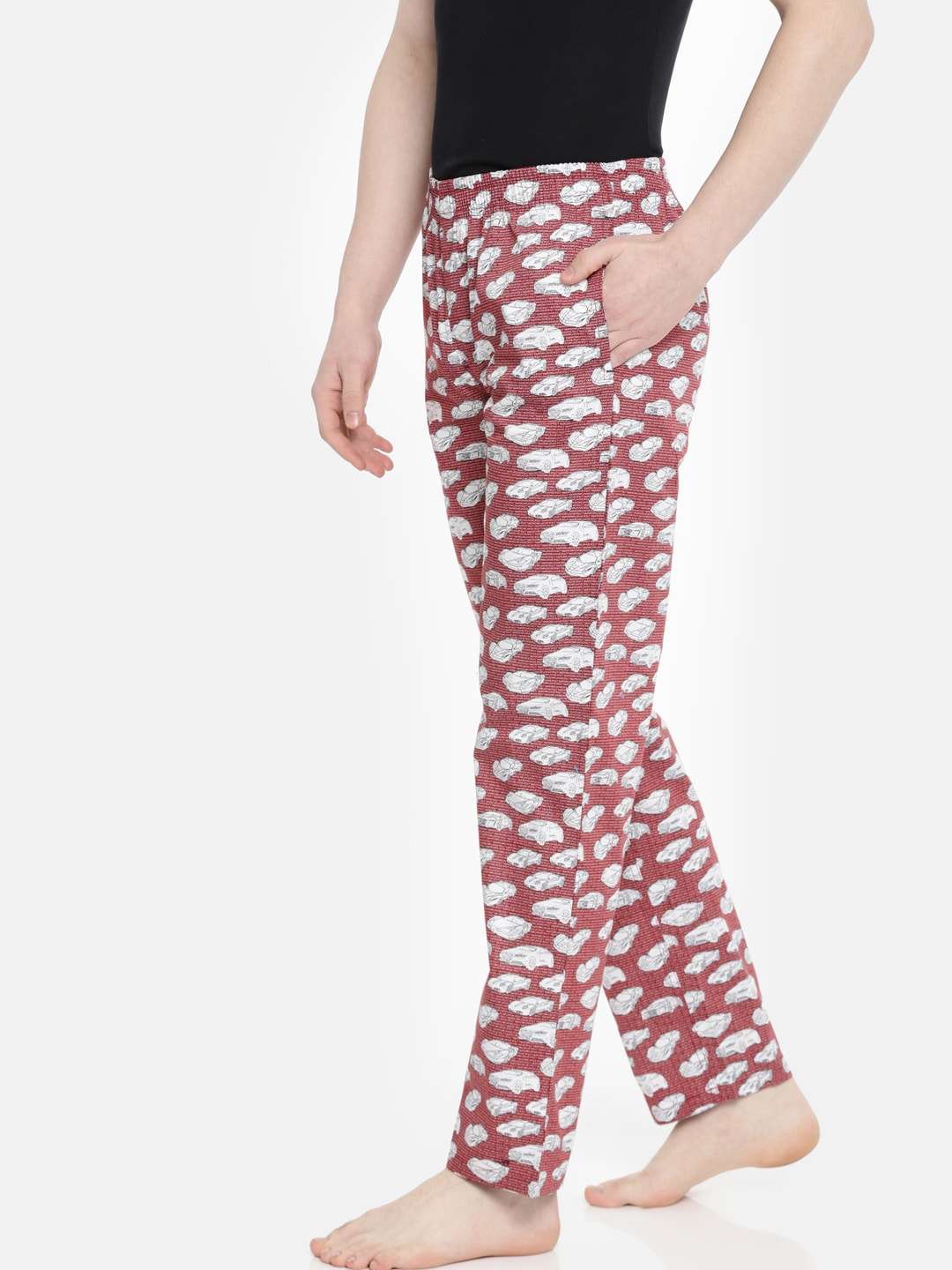 Shop Men Abstract Printed Lounge Pant Online.