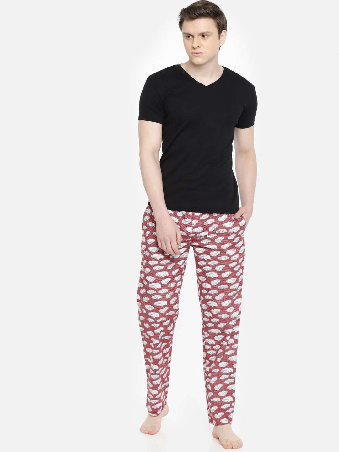 Shop Men Abstract Printed Lounge Pant Online.