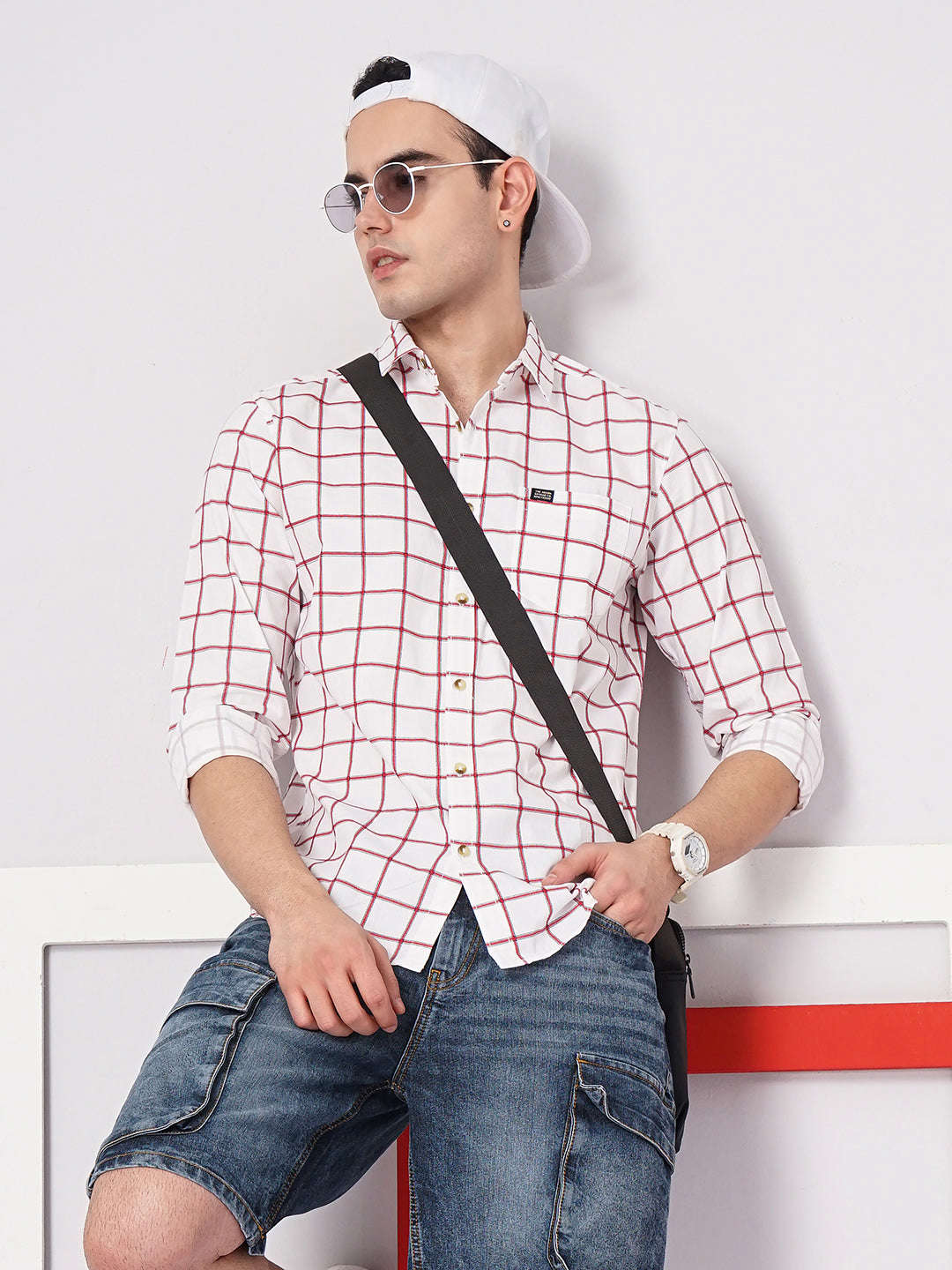 Shop Men Checked Casual Shirt Online.