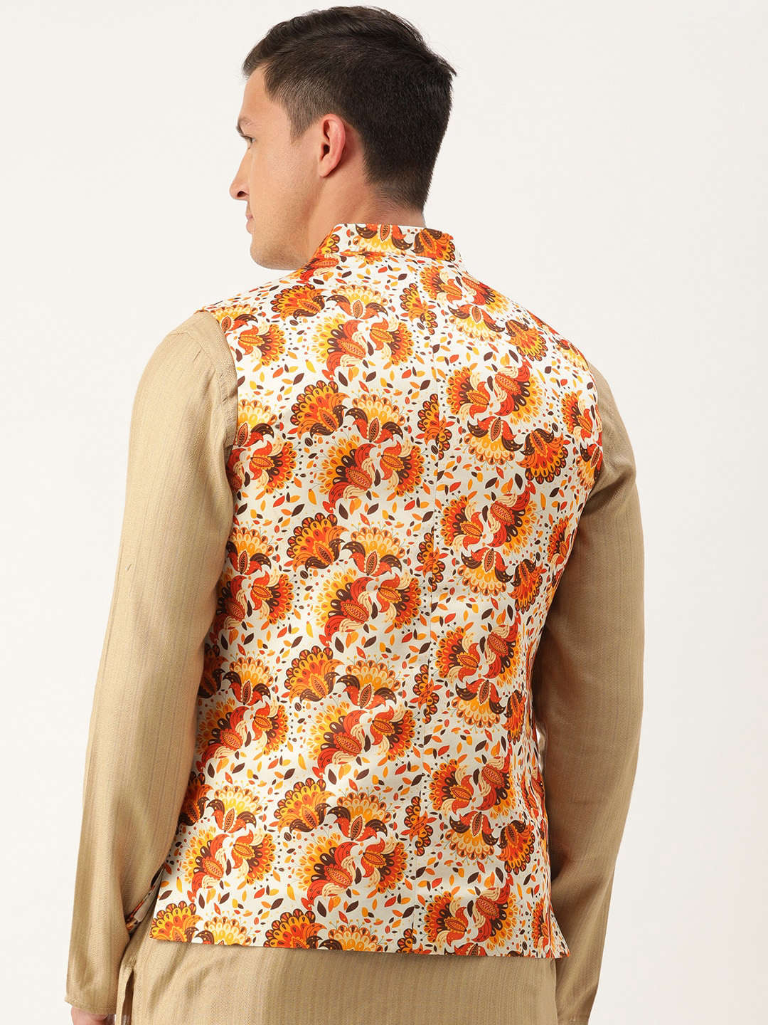 Shop Men Printed Waistcoat Online.