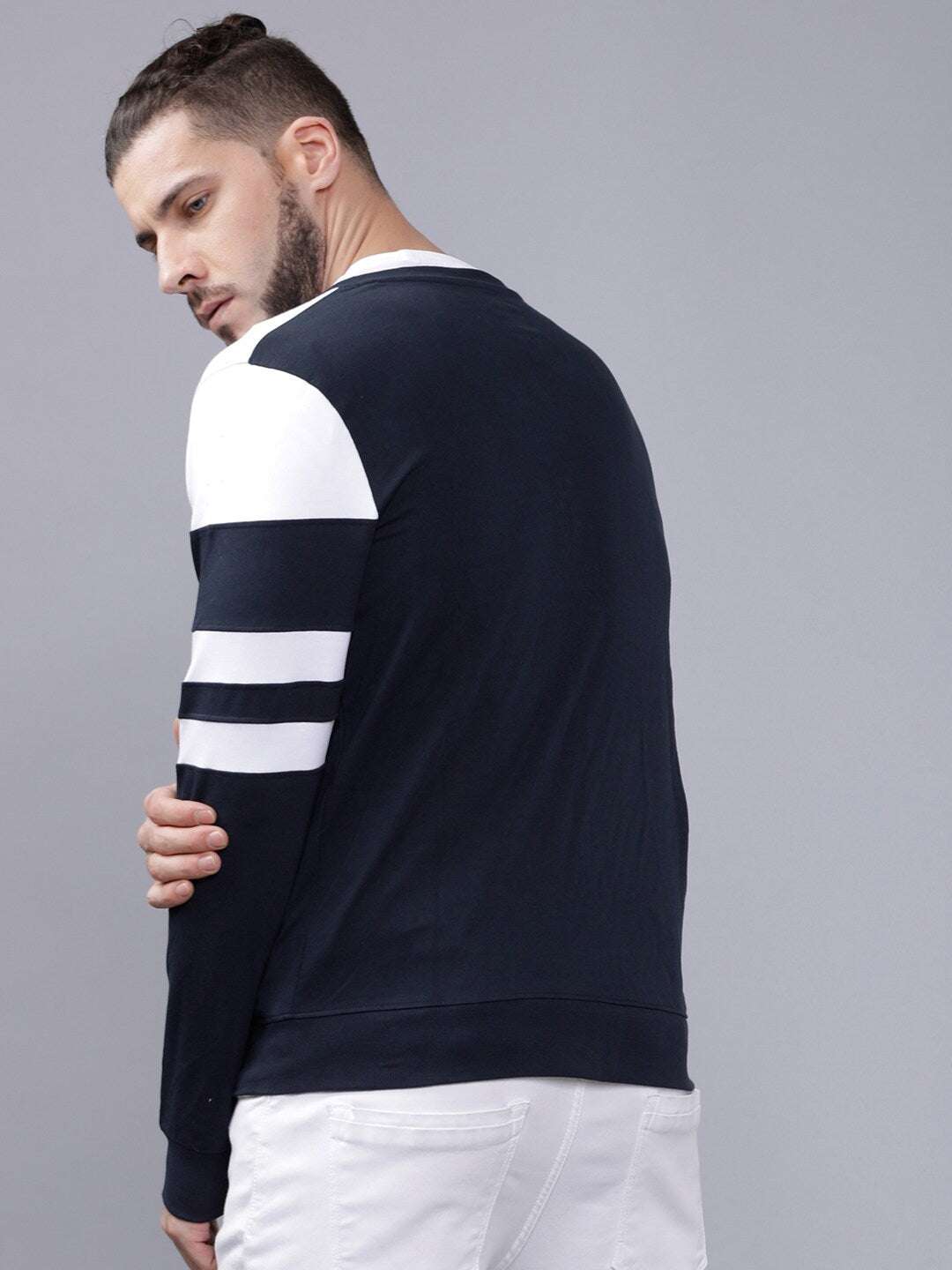 Shop Men Baseball Collar Sweatshirt Online.