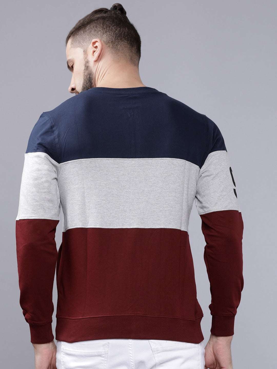 Shop Men's Colourblocked Slim Fit Sweatshirt Online.