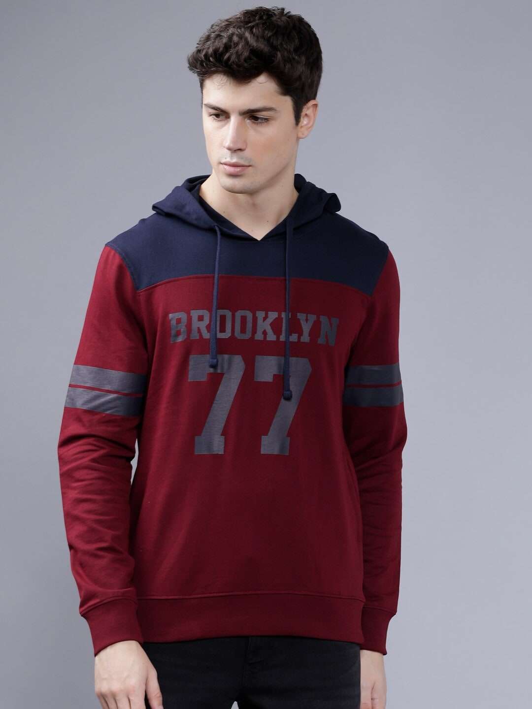 Shop Men's Solid Slim Fit Sweatshirt Online.