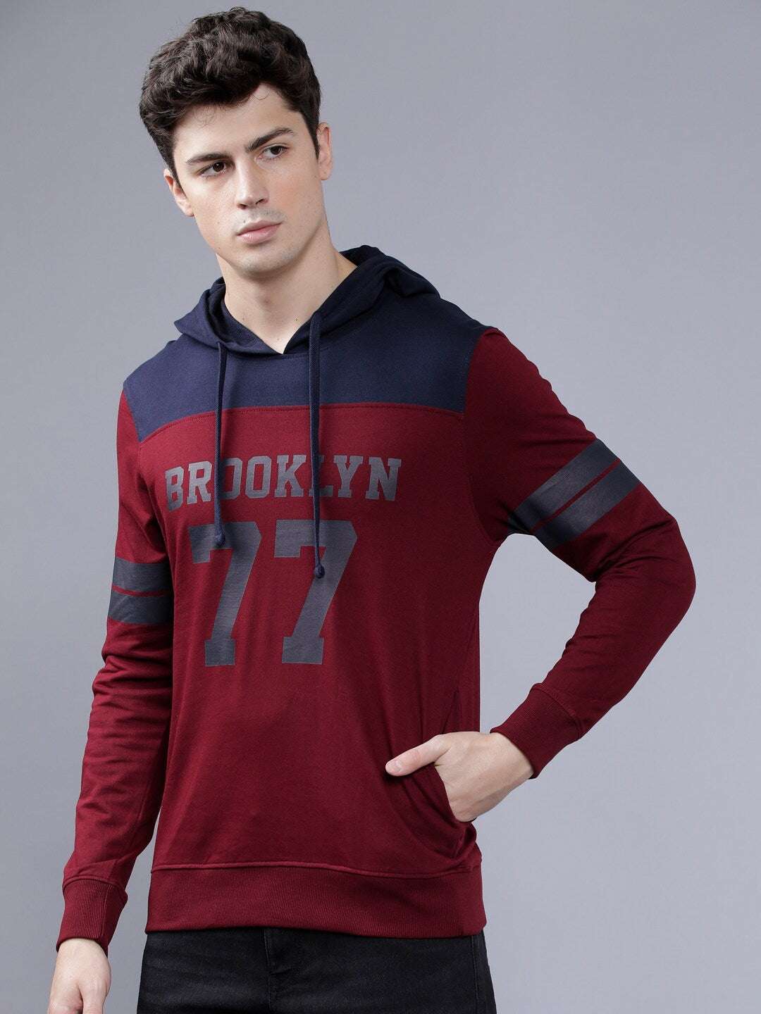 Shop Men's Solid Slim Fit Sweatshirt Online.