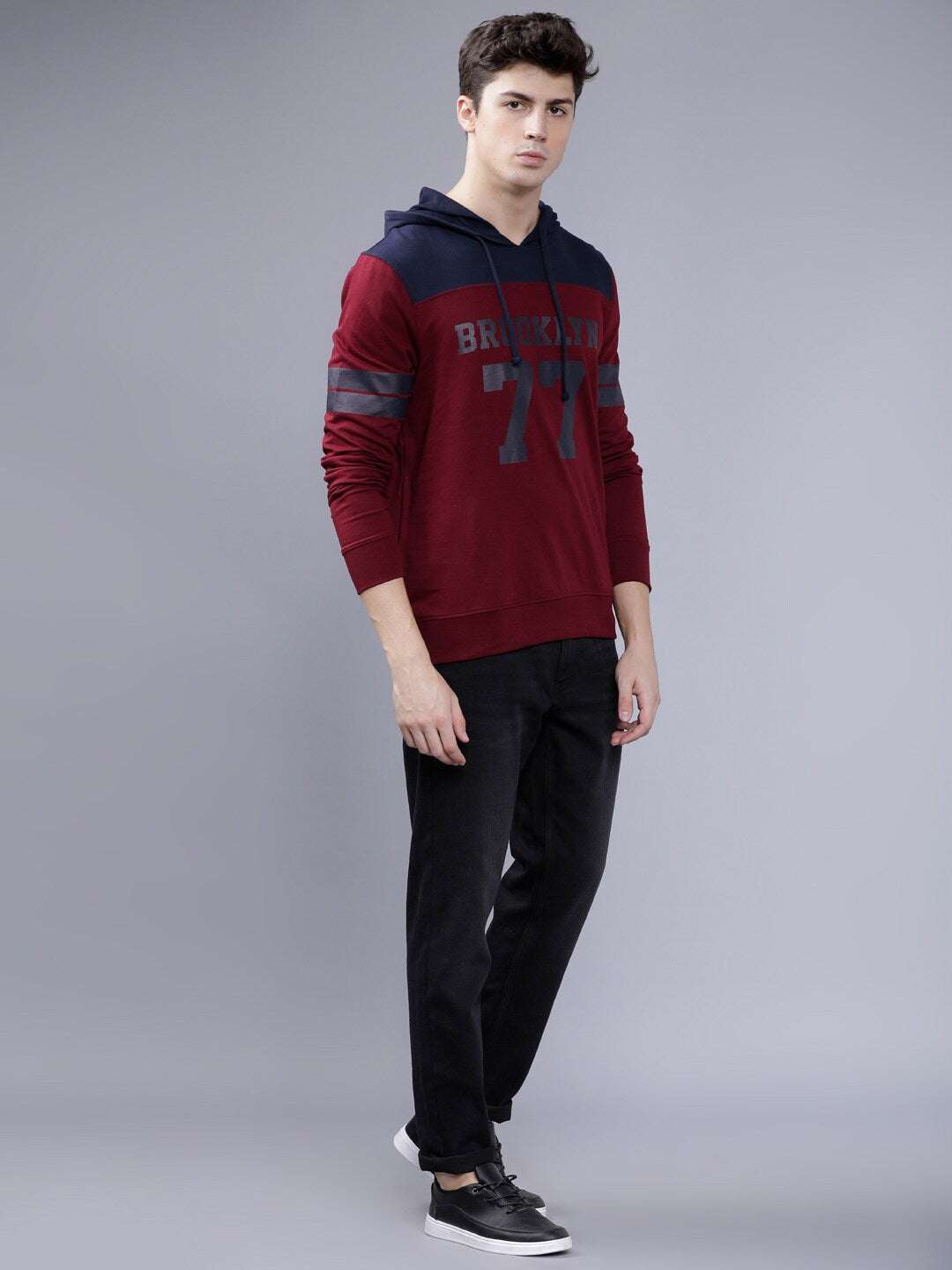 Shop Men's Solid Slim Fit Sweatshirt Online.