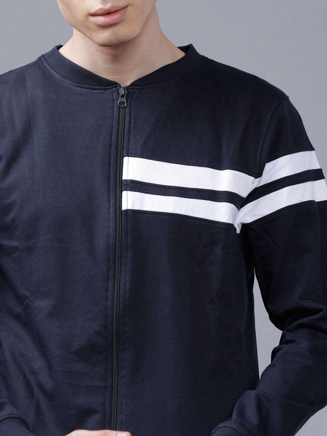 Shop Men Baseball Collar Sweatshirt Online.