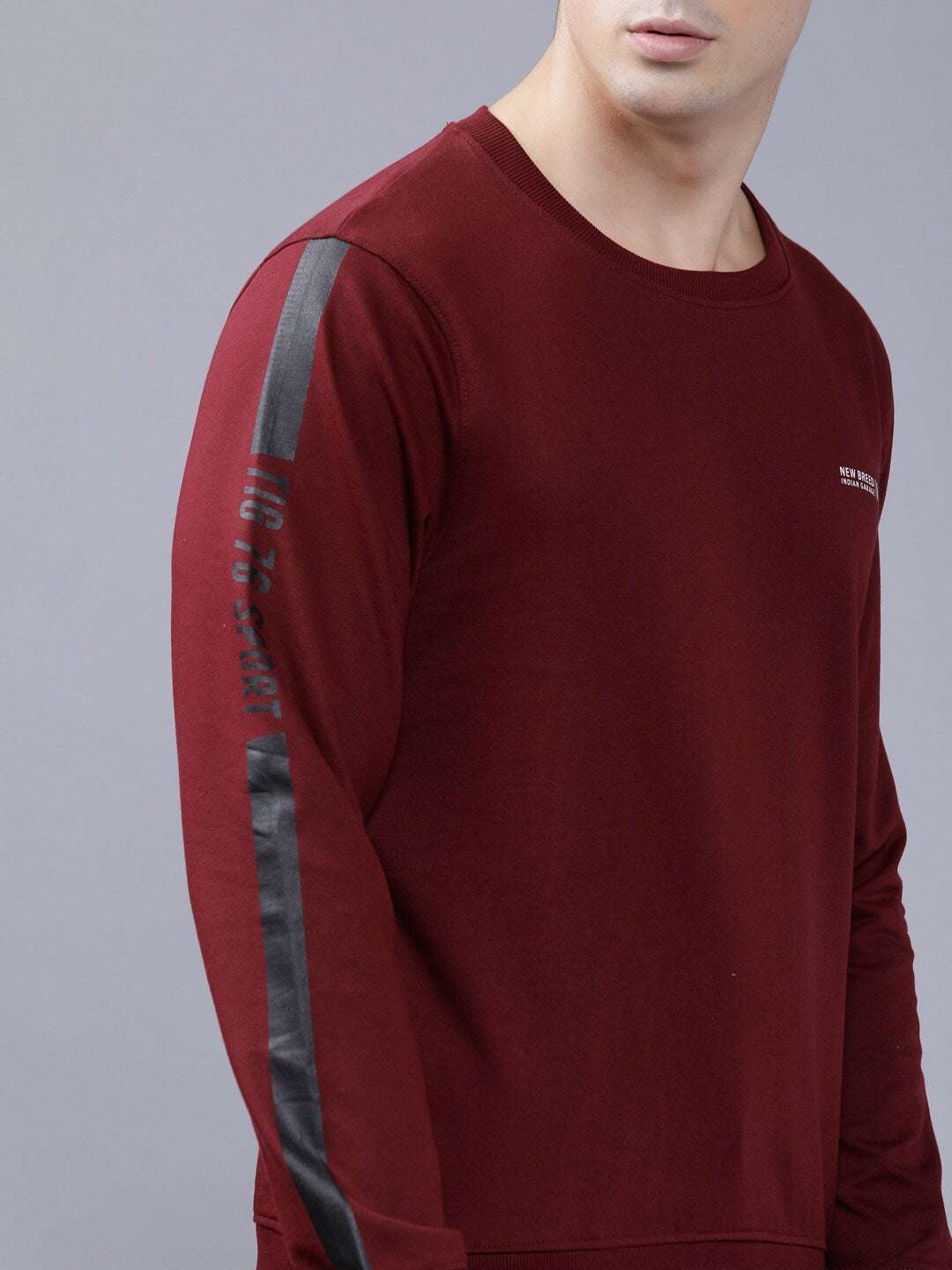 Shop Men's Solid Slim Fit Sweatshirt Online.