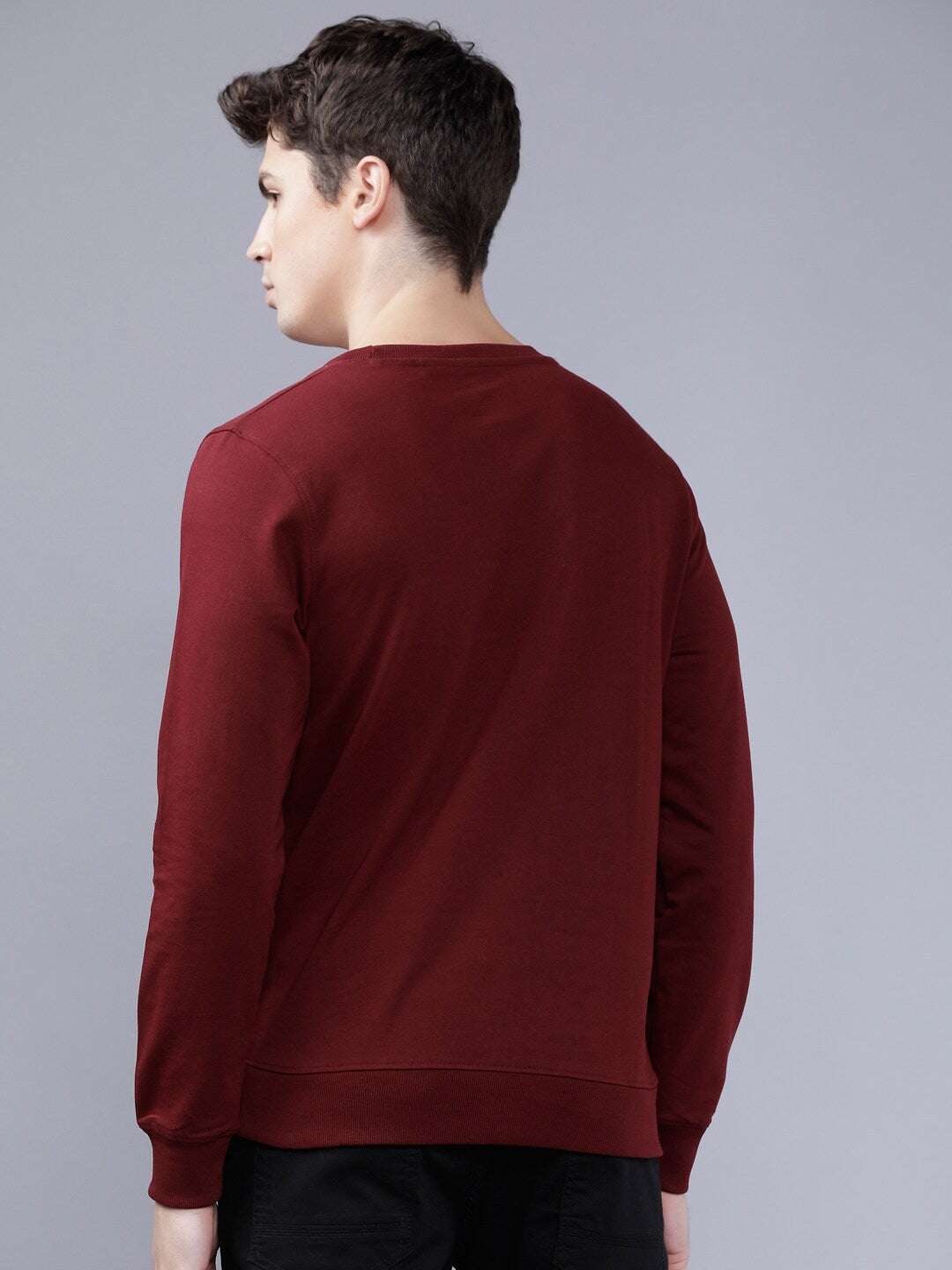 Shop Men's Solid Slim Fit Sweatshirt Online.